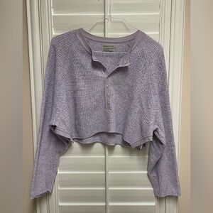 Urban Outfitters Light Purple Knit Henley Sweater - Size XS